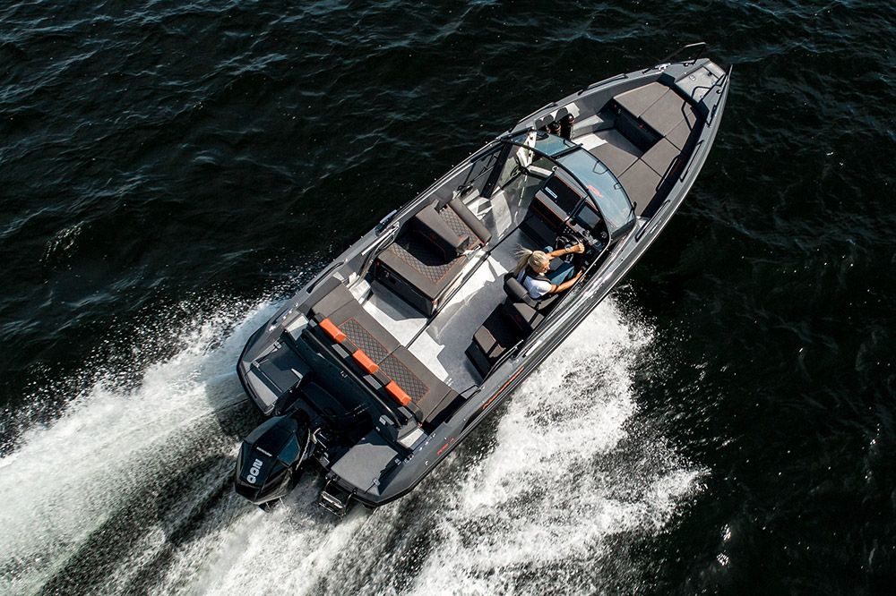 Nordkapp RS 705A boat at sea top view