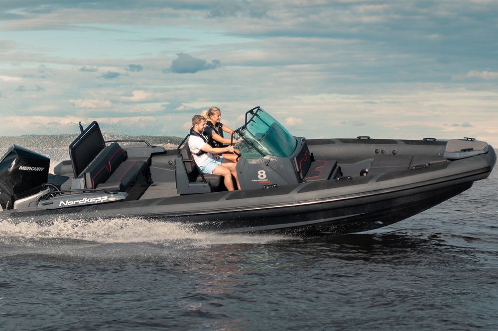 Nordkapp Airborne 8 RIB boat at sea